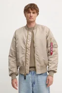 Kurtki męskie - Alpha Industries kurtka bomber męski kolor beżowy zimowa - miniaturka - grafika 1