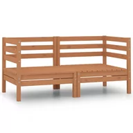Sofy ogrodowe - vidaXL 2-osobowa sofa ogrodowa miodowy brąz lite drewno sosnowe ! 3082390 - miniaturka - grafika 1