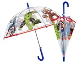 Parasolki dla dzieci - Parasol dziecięcy Perletti Avengers automatyczny z superbohaterami transparentny - miniaturka - grafika 1