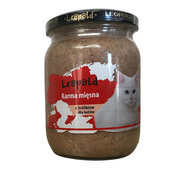 Mokra karma dla kotów - Leopold Karma mięsna z królikiem dla kotów 500g (Słoik) - miniaturka - grafika 1
