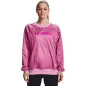 Bluzy sportowe damskie - Bluza damska Under Armour Recover Woven Shine Crew - miniaturka - grafika 1