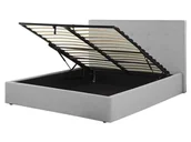 Łóżka - Łóżko z pojemnikiem tapicerowane 160 x 200 cm szare LORIENT - miniaturka - grafika 1