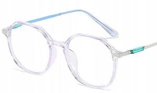 Okulary korekcyjne duże minusy błękitne -0.5 - Okulary korekcyjne, oprawki, szkła - miniaturka - grafika 1