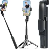 Selfie stick - Kijek do selfie stick uchwyt na telefon tripod statyw pilot bluetooth 90cm - miniaturka - grafika 1
