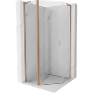 Kabiny prysznicowe - Mexen Mist L kabina prysznicowa pięciokątna uchylna 80 x 80 cm, transparent, miedź szczotkowana - 8A8L-080-080-65-00 - miniaturka - grafika 1