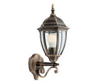 Lampy ogrodowe - Redo 9604 - Kinkiet zewnętrzny SEVILLA 1xE27/42W/230V IP44 złoty/patyna - miniaturka - grafika 1