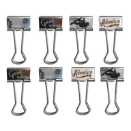 Spinacze i klipsy do papieru - incood. Zestaw klipsów Snowboard 8 sztuk - miniaturka - grafika 1