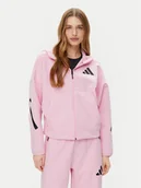 Bluzy damskie - adidas Bluza Z.N.E. JC5393 Różowy Loose Fit - miniaturka - grafika 1