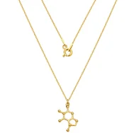Naszyjniki - MYNESS Naszyjnik z  wzorem chemicznym czekolady - miniaturka - grafika 1