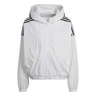 Kurtki damskie - adidas Damska kurtka wiatrowa, biała, 40 - miniaturka - grafika 1