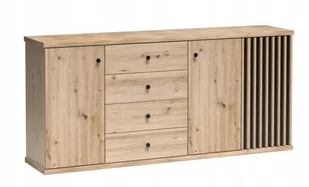 Duża komoda loft do salonu jadalni lamele CALI C20 - Komody - miniaturka - grafika 1