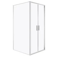 Kabiny prysznicowe - Kabina prysznicowa Solid DDP+SC 90 x 100 CHR szkło transparentne 6 mm, profile chrom, drzwi wahadłowe KERRA - miniaturka - grafika 1