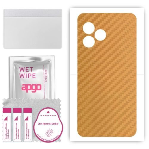 folia naklejka skórka strukturalna na TYŁ do Umidigi G6 5G - Carbon Złoty - apgo SKINS