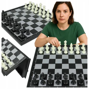 Szachy Magnetyczne Klasyczne Podróżne Gra w Szachy Planszowa Strategiczna - Gry planszowe - miniaturka - grafika 1
