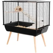 Klatki dla gryzoni - Zolux Klatka Neo Silta dla małych gryzoni H58 czarna - miniaturka - grafika 1