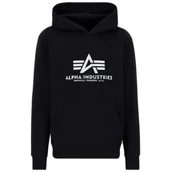Odzież taktyczna i umundurowanie - Bluza z kapturem Alpha Industries Basic Carbon 146343 423 - Czarna/Srebrna  L - miniaturka - grafika 1