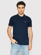 Koszulki męskie - Levi's Polo Standard Housemarked 35883-0005 Granatowy Regular Fit Granatowy - miniaturka - grafika 1