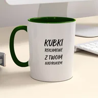 Kubki - Firmowy kubek reklamowy - CLASSIC z kolorowym wnętrzem i uszkiem - miniaturka - grafika 1