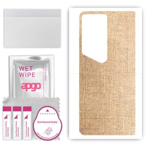 folia naklejka skórka strukturalna na TYŁ do Honor Magic V2 RSR Porsche Design - Tkanina Denim Beżowy - apgo SKINS