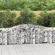 Ogrodzenia - Kosze gabionowe, 2 szt, 400x50x80/100 cm, galwanizowane żelazo - miniaturka - grafika 1
