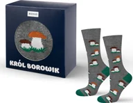 Skarpety termoaktywne - Soxo Kolorowe Męskie Skarpetki SOXO Król Borowik w opakowaniu 4045 - miniaturka - grafika 1