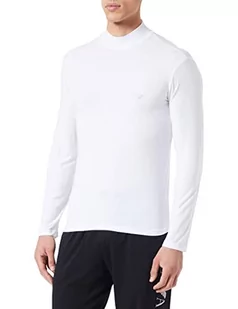 Emporio Armani Męska bluza z długim rękawem z modalem, krój slim fit, biały, XL - Bluzy męskie - miniaturka - grafika 1