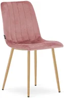 Krzesła - Zestaw różowych welurowych krzeseł 4 szt. C3-T07 - miniaturka - grafika 1