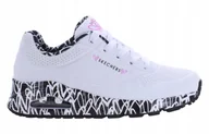 Buty sportowe damskie - Buty damskie Skechers Uno 155506-WBK - miniaturka - grafika 1