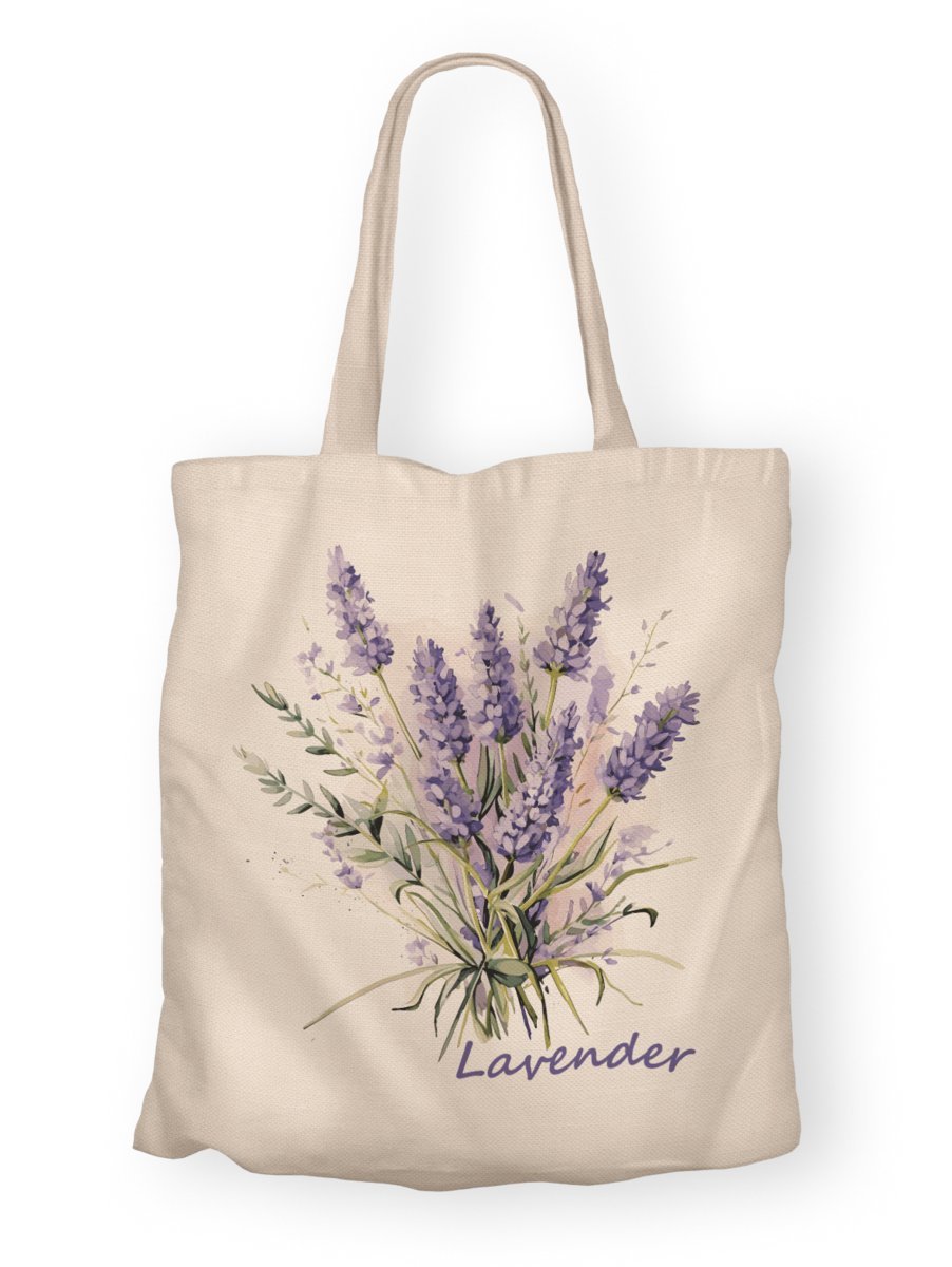 Torba bawełniana z nadrukiem Lawenda