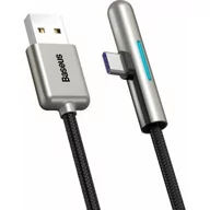 Kable USB - Baseus Iridescent Lamp HW Kątowy kabel USB - Type-C Huawei Super Charge 40W 2m czarny CAT7C-C01 - miniaturka - grafika 1