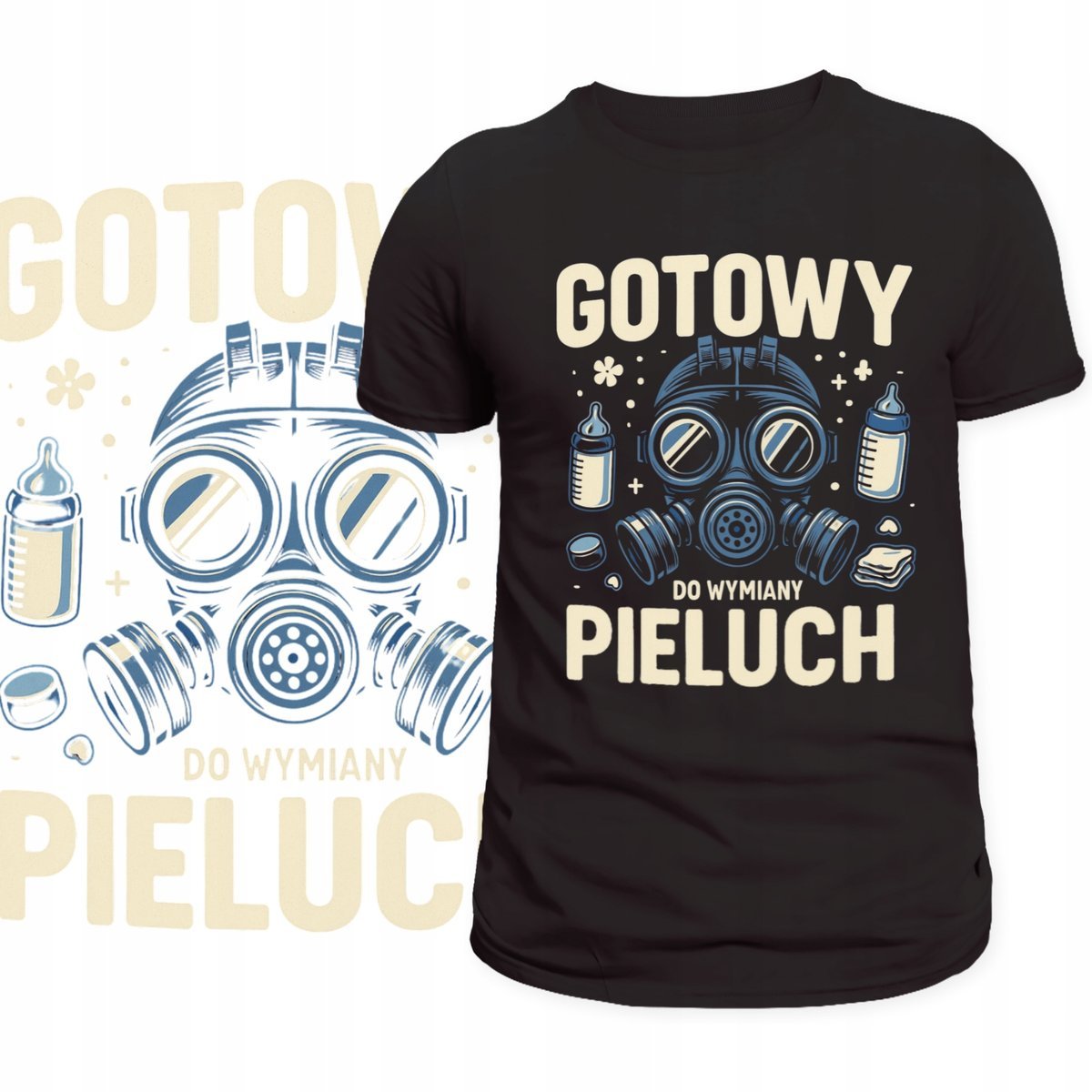 T-SHIRT KOSZULKA NADRUK GOTOWY DO WYMIANY PIELUCH PREZENT DZIEŃ OJCA L