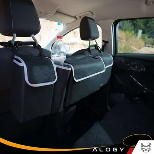 Organizer samochodowy Torba do bagażnika auta samochodu kufer duży na fotel na rzep Alogy Czarny - Pozostałe akcesoria do telefonów - miniaturka - grafika 9