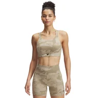 Bielizna sportowa damska - Biustonosz treningowy Under Armour Project Rock Bralette - beżowy - miniaturka - grafika 1
