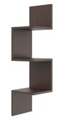 Półki do salonu - Narożna Półka Ścienna Na Książki W Kolorze Wenge F0-W03 - miniaturka - grafika 1