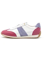 Trampki damskie - Geox Skórzane sneakersy "Calithe" w kolorze biało-fioletowo-czerwonym - miniaturka - grafika 1