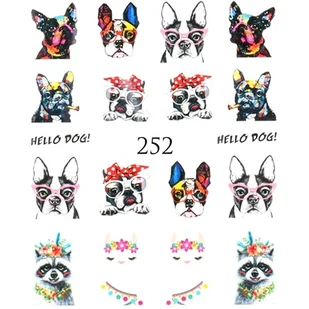 Naklejki wodne na paznokcie FRENCHIE BULDOG - 252 - Sztuczne paznokcie i akcesoria - miniaturka - grafika 2