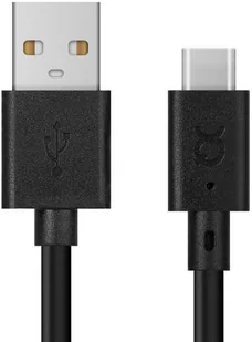 XQISIT Charge & Sync USB C 2.0-USB A czarny 31298 - Kable - miniaturka - grafika 1