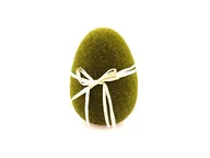 Wielkanoc - TG Jajko wielkanocne flokowane zielone - 21 cm - 1 szt. TG55575 - miniaturka - grafika 1