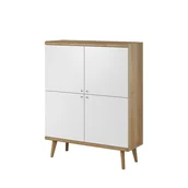 Komody - Komoda PRIMO dąb riviera biały 107x134x40 cm HOMLA - miniaturka - grafika 1