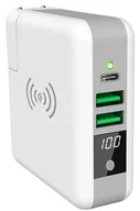Powerbanki - Ładowarka Bezprzewodowa Powerbank Power band 6700 mAh 3W1 USB-A USB-C Quick Charge 5W - miniaturka - grafika 1