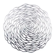 Obrusy i serwetki - Podkładka dekoracyjna na stół TALEA śr. 38 cm srebrny - miniaturka - grafika 1