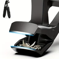 Akcesoria do paznokci - TEMU Obcążki do Paznokci z Poziomym Uchwytem dla Szerokiego Otworu, Wytrzymałe Nożyczki do Paznokci z Złapaniakiem, Zakrzywione Obcinaczki ze Stali - miniaturka - grafika 1