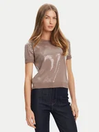 Swetry damskie - Guess Sweter W5YR21 Z3E70 Brązowy Regular Fit - miniaturka - grafika 1