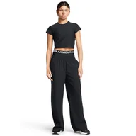 Spodnie sportowe damskie - Damskie spodnie treningowe Under Armour Armoursport Wide Leg Pant - czarne - UNDER ARMOUR - miniaturka - grafika 1