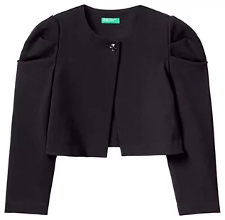 Kurtki i płaszcze dla dziewczynek - United Colors of Benetton kurtka 27ckcw006, czarna 100, S dziewczęta i dziewczęta, Czarny 100, S - grafika 1