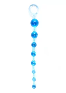 Kulki analne - Boss Series Boss Series Jelly Anal 10 Beads Blue - Koraliki analne, niebieskie - grafika 1