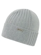 Czapki damskie - Ziener Czapka beanie "Isafin" w kolorze szarym - miniaturka - grafika 1