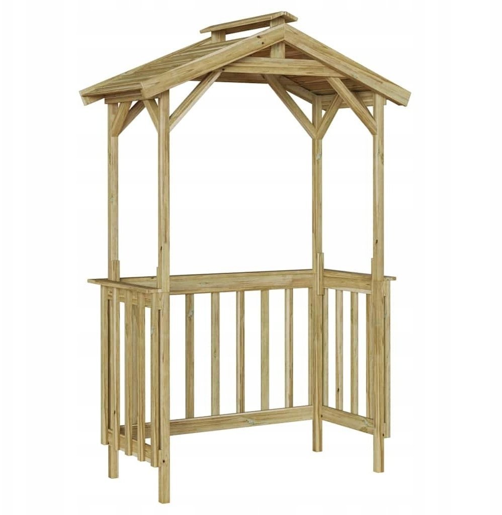 vidaXL Szopa na Grill 133.5x63x200 cm z Drewna Sosnowego Lumarko