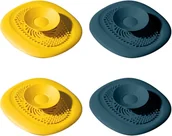 Korki do umywalek - Zestaw 4 uniwersalnych silikonowych korków do zlewu, wanny i filtra; akcesoria kuchenne i łazienkowe. - miniaturka - grafika 1
