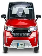 Skutery - Bili Bike Czterokołowiec lekki, skuter elektryczny zabudowany z dachem MICRO CAR BILI BIKE ECOMO 4 czerwony - miniaturka - grafika 1